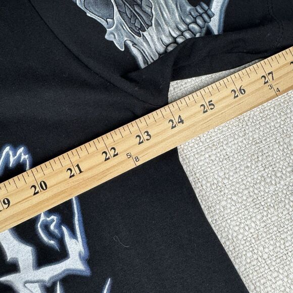 Metallica Skull Graphic T-Shirt Mens XL Double Sided Rock Band Rock@Tees NWT - Picture 9 of 12